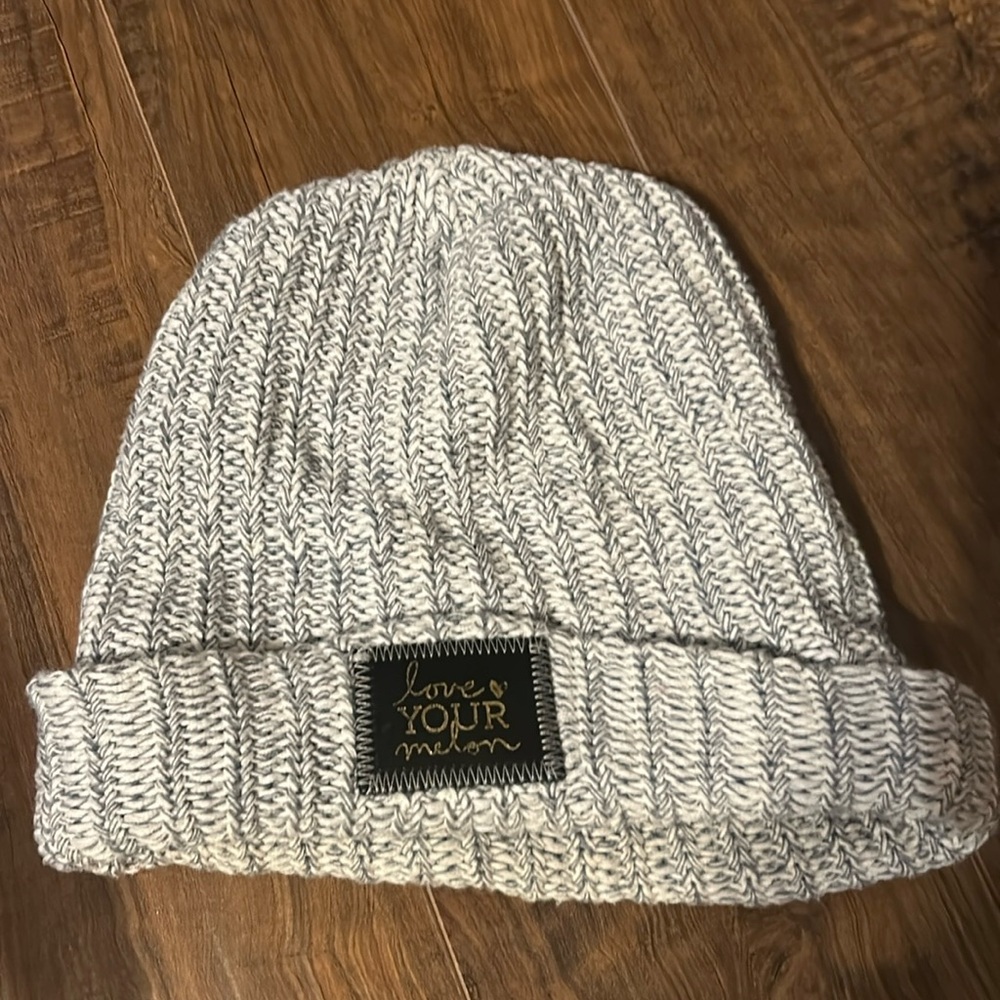 EUC Love Your Melon grey knit hat